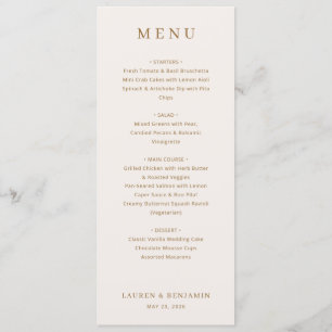 Elegant Cream Menu Template
