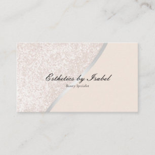 Elegant Cream Sparkle Esthetician Business Card