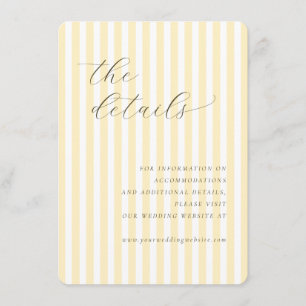 Elegant Cream Stripes Enclosure Card