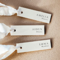 Elegant Cream Wedding Name Place Cards
