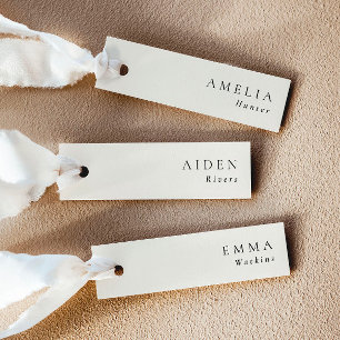 Elegant Cream Wedding Name Place Cards