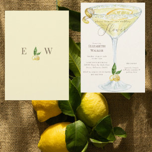 Elegant Cream & Yellow Limoncello Wedding Shower Invitation