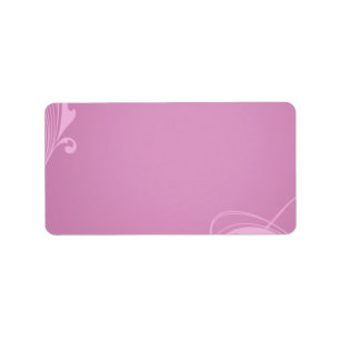 Elegant creamy pink swirls label