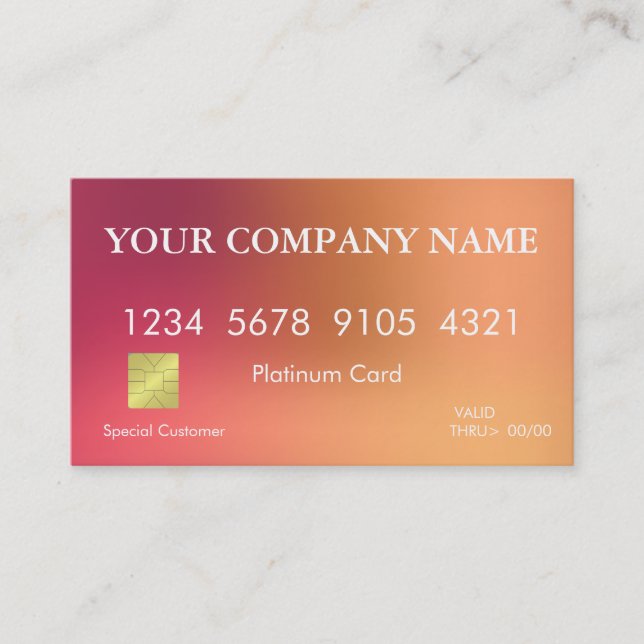 Elegant Credit Card (Front)