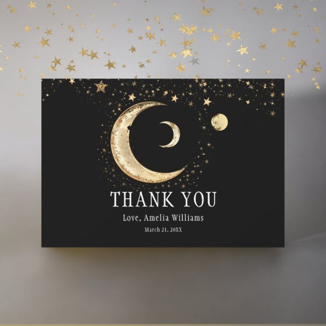 Elegant Crescent Moon Celestial Gold Thank You (Creator Uploaded)