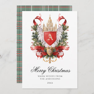 Elegant Crest Christmas Card