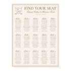 Elegant Crest Monogram Golf Wedding Seating Charts