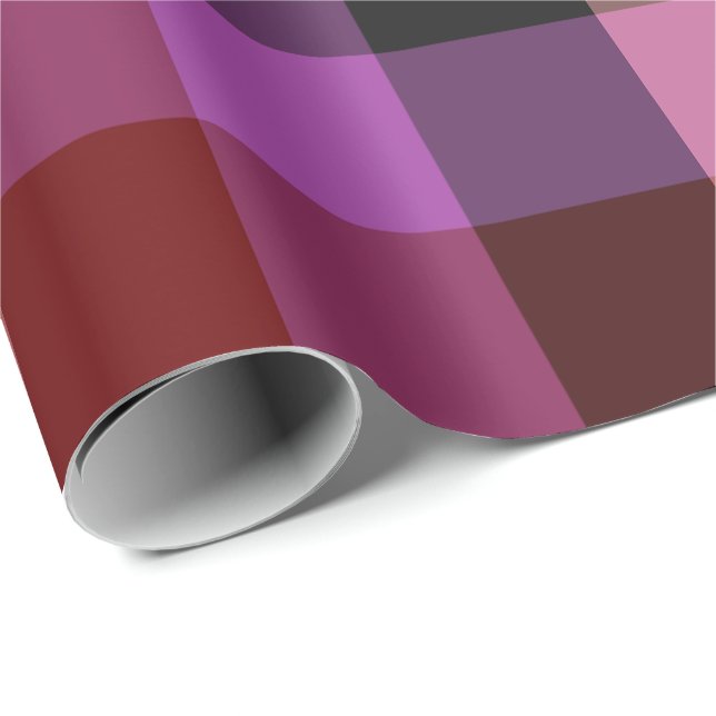 Elegant crimson and plum plaid seamless pattern  wrapping paper (Roll Corner)