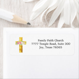 Elegant Cross and Floral Church Return