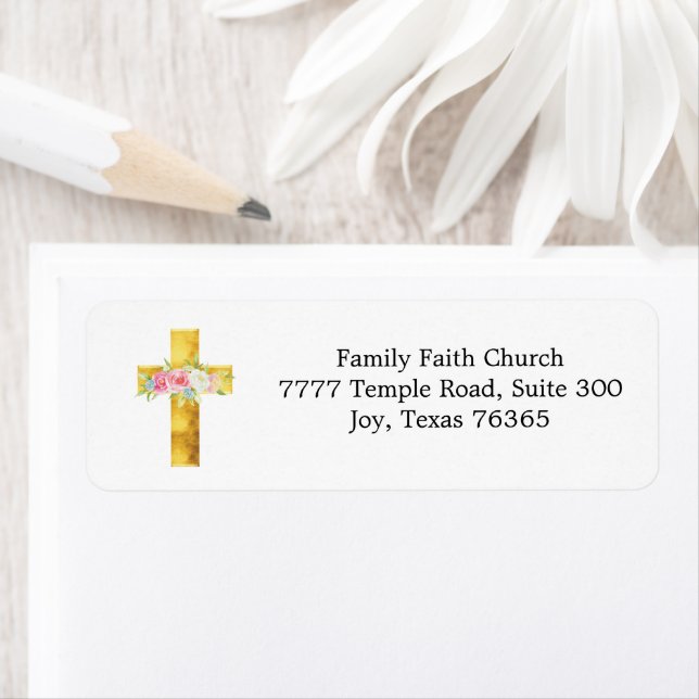 Elegant Cross and Floral Church Return (Insitu)