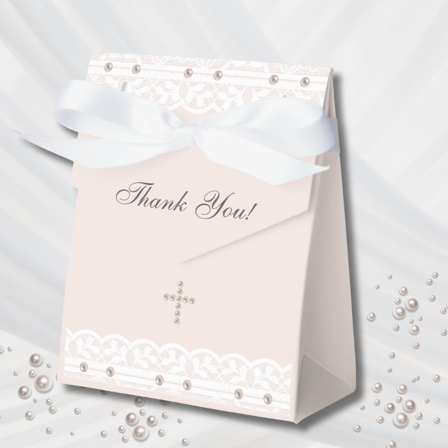 Elegant Cross Christening Christian Baptism Favor Box (Creator Uploaded)