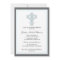 Elegant Cross in Blue Son Confirmation Invitation