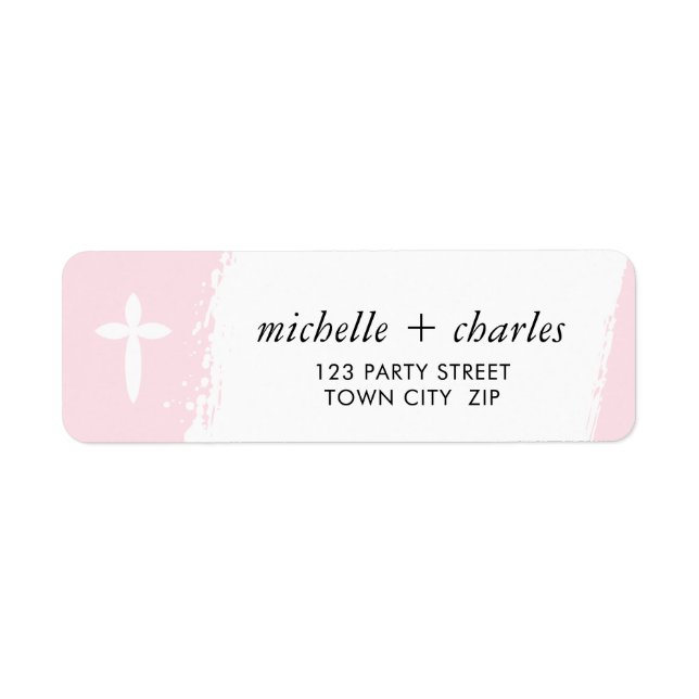 ELEGANT CROSS stylish brush stroke baby pink (Front)