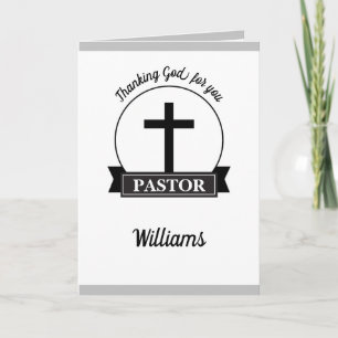 Elegant Crucifix Pastor Appreciation Card