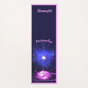 Elegant Crystal Lotus Flower Zen Yoga Namaste Mat