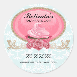 Elegant Cupcake Bakery Box Seals