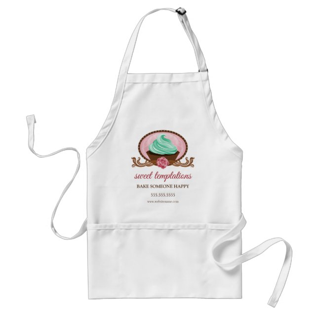 Elegant Cupcake Bakery Box Seals Standard Apron (Front)