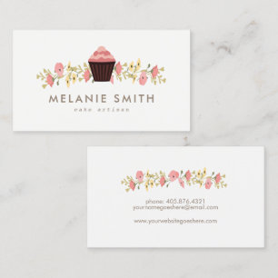 Elegant Cupcake Bakery Business Card
