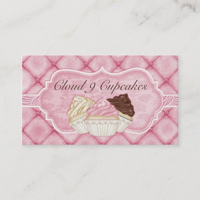 Elegant Cupcake Business Card (Front)