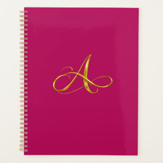 Elegant Cursive 'A' Planners Cover