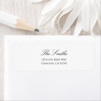 Elegant Cursive and Block Font Return Address