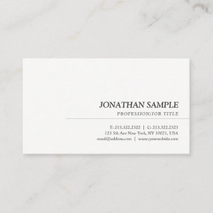 Elegant Cursive Italic Font Modern Simple Template Business Card