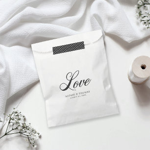 Elegant Cursive Love Wedding Favour Bag