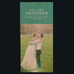 Elegant Cursive Mr and Mrs Name Wedding Photo Wood USB Flash Drive<br><div class="desc">Elegant Cursive Mr and Mrs Name USB Flash Drive with editable background (front and back) colour featuring your last name, your own photo (just replace the placeholder photo) and below a thin line, state the content of the USB Flash Drive. This is perfect as a keepsake and for storing photos...</div>
