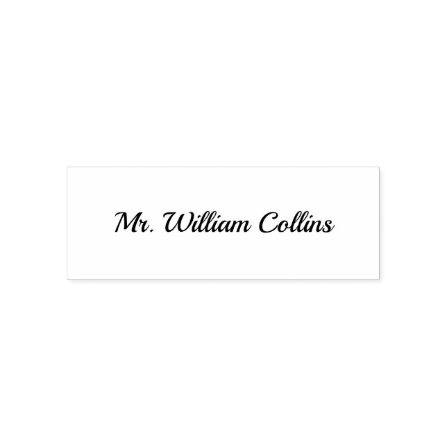 Elegant Cursive Script Personalized Signature  Self-inking Stamp (Design)