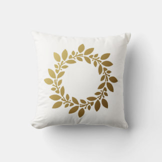 Elegant Cushions Featuring Intricate Golden Leaf 