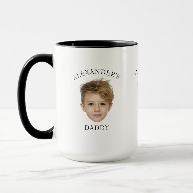 Elegant Custom baby photo face create your gift Mug (Left)