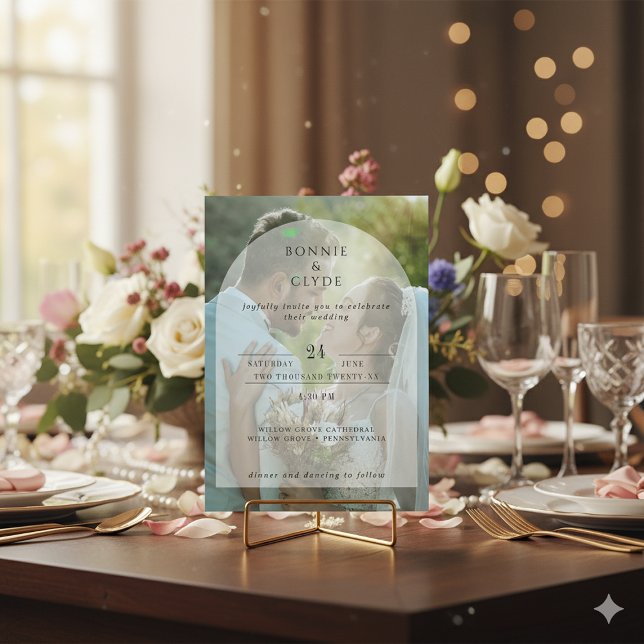 Elegant Custom Background Image Wedding Invitation (Elegant Custom Background Image Wedding Invitation)