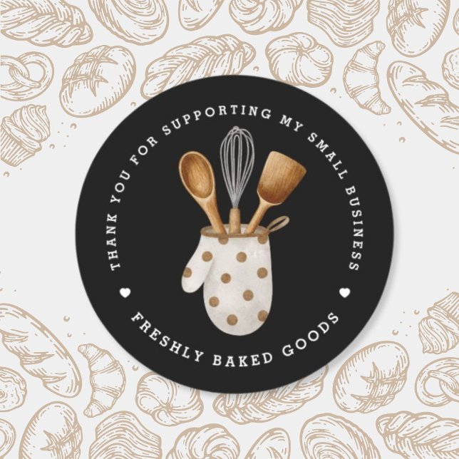 Elegant Custom Bakery Thank You Sticker (Creator Uploaded)