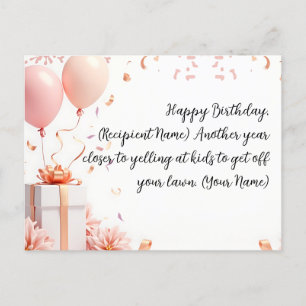 Elegant Custom Birthday Card Personalized