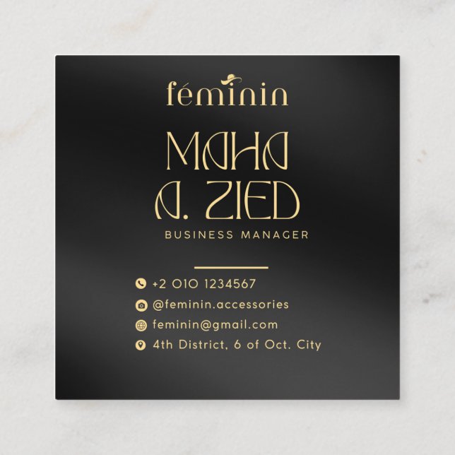 Elegant Custom Business Card Design (Back)