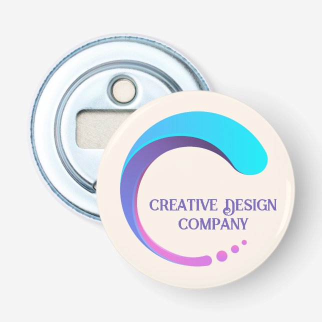Elegant Custom Business Company  Name Favour Gift Bottle Opener (Front)