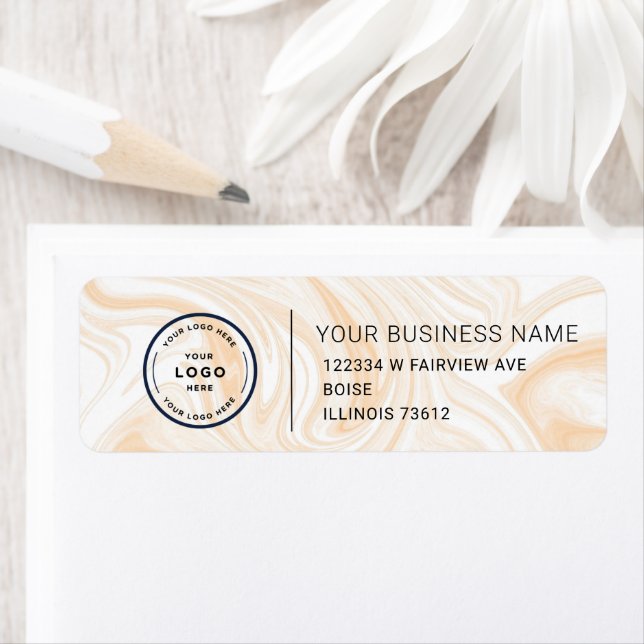 Elegant Custom Business Return Address Labe (En situation)