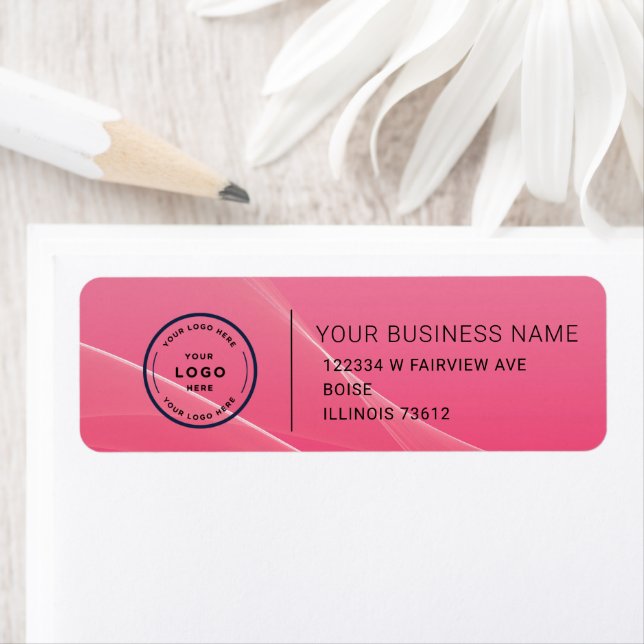 Elegant Custom Business Return Address Label (En situation)