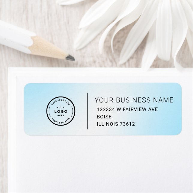 Elegant Custom Business Return Address Label (En situation)