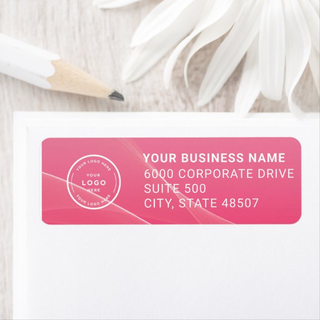 Elegant Custom Business Return Address Label (En situation)