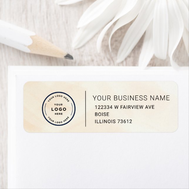 Elegant Custom Business Return Address Label (En situation)