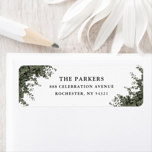 Elegant Custom Business Return Address Label (En situation)