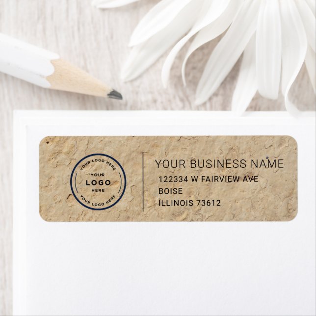 Elegant Custom Business Return Address Label (En situation)