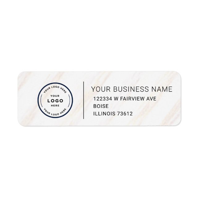 Elegant Custom Business Return Address Label (Front)