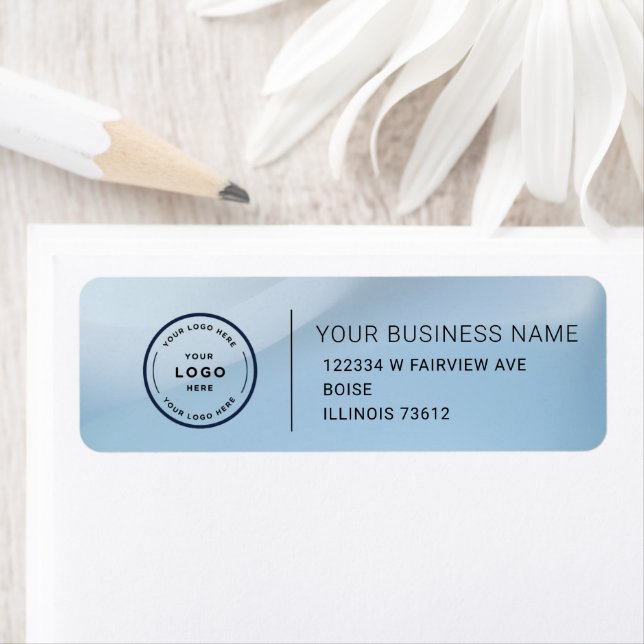 Elegant Custom Business Return Address Label (En situation)