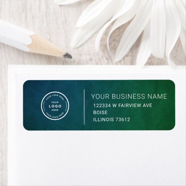 Elegant Custom Business Return Address Label (En situation)