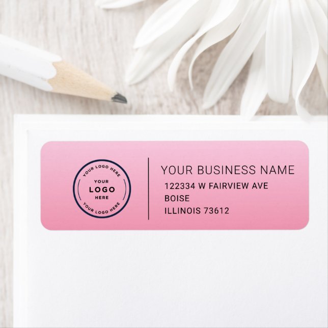 Elegant Custom Business Return Address Label (En situation)