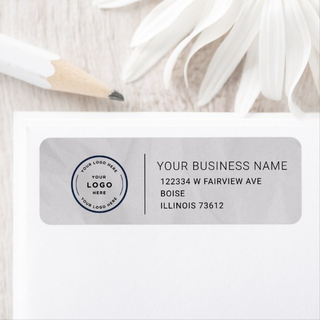 Elegant Custom Business Return Address Label (En situation)