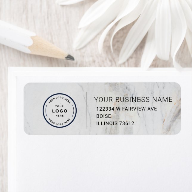 Elegant Custom Business Return Address Label (En situation)