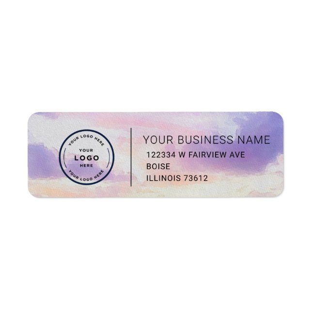 Elegant Custom Business Return Address Label (Front)